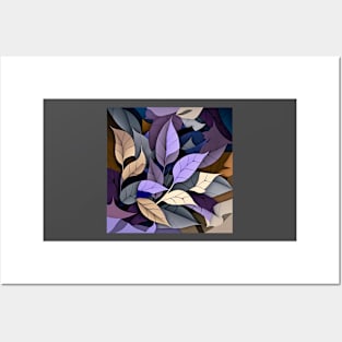 Lovely Lady Series ! - Elegant autumn leaves with exotic lavender shades Posters and Art